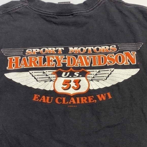 Harley Davison Black Eau Claire, Wisconsin 1999 Tshirt Size XXL - Picture 6 of 6